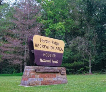 Hardin Ridge entrance sign