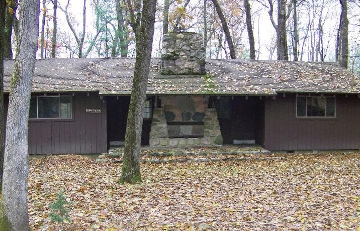 Long House at Chief Noonday Outdoor Center in autumn
