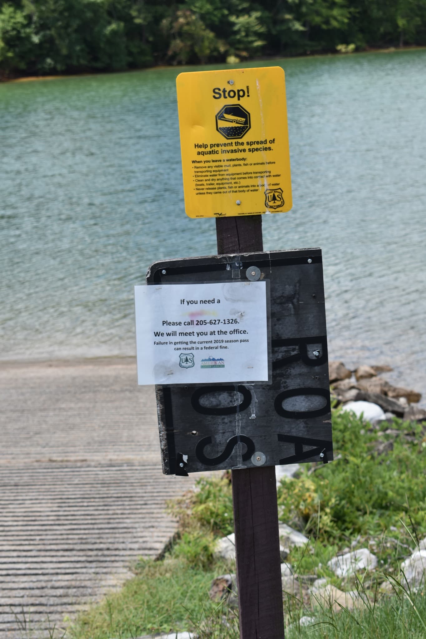 Boat ramp on Lewis Smith Lake