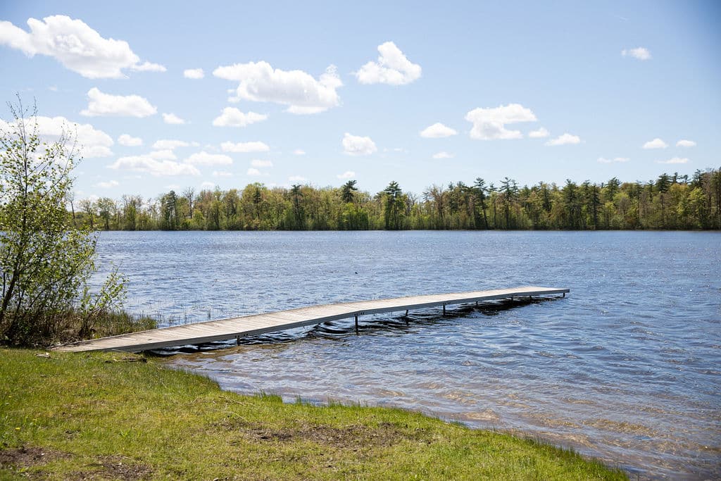 Long Lake shoreline and dock