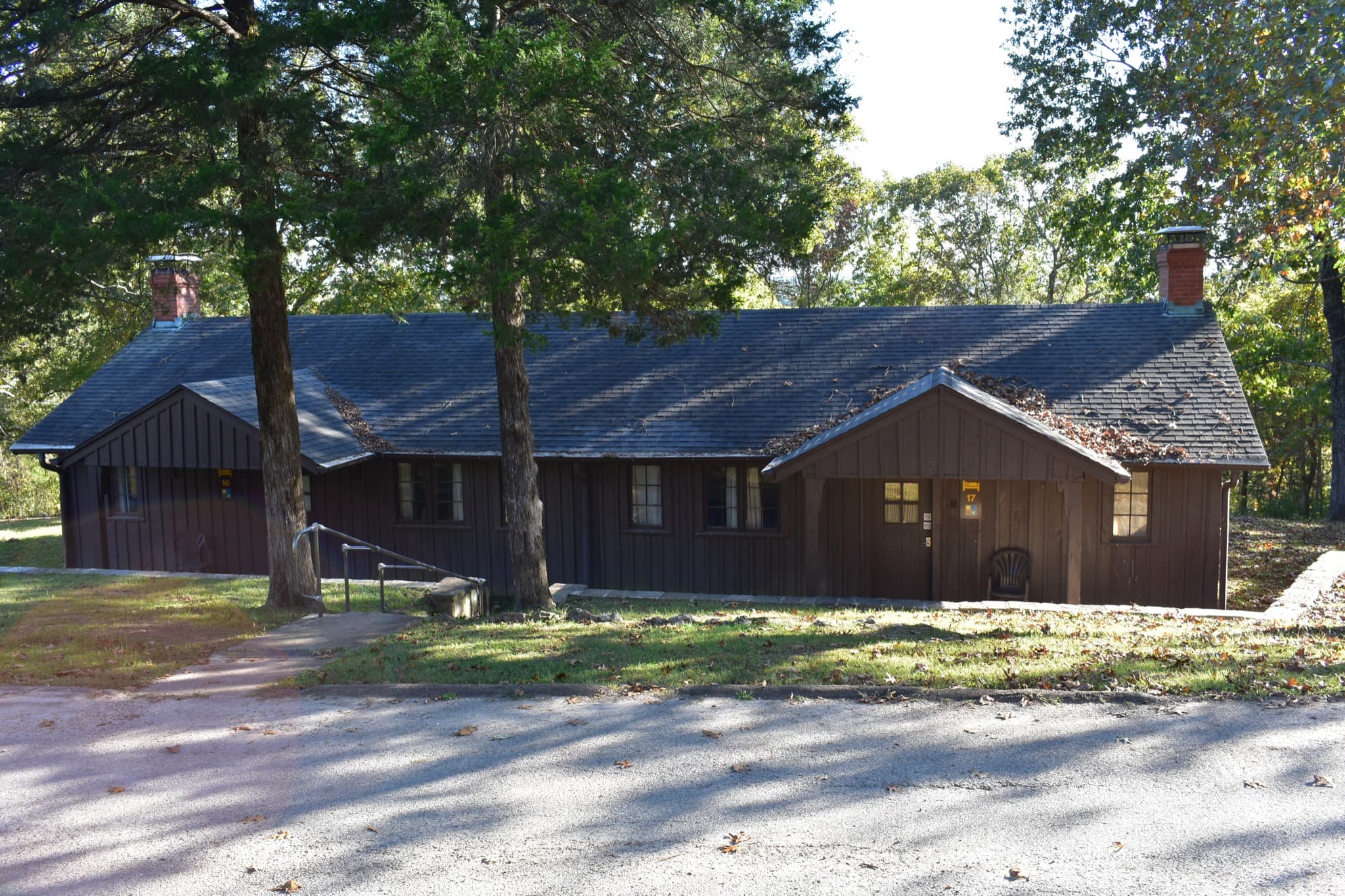 Adjacent cabins at Meramec