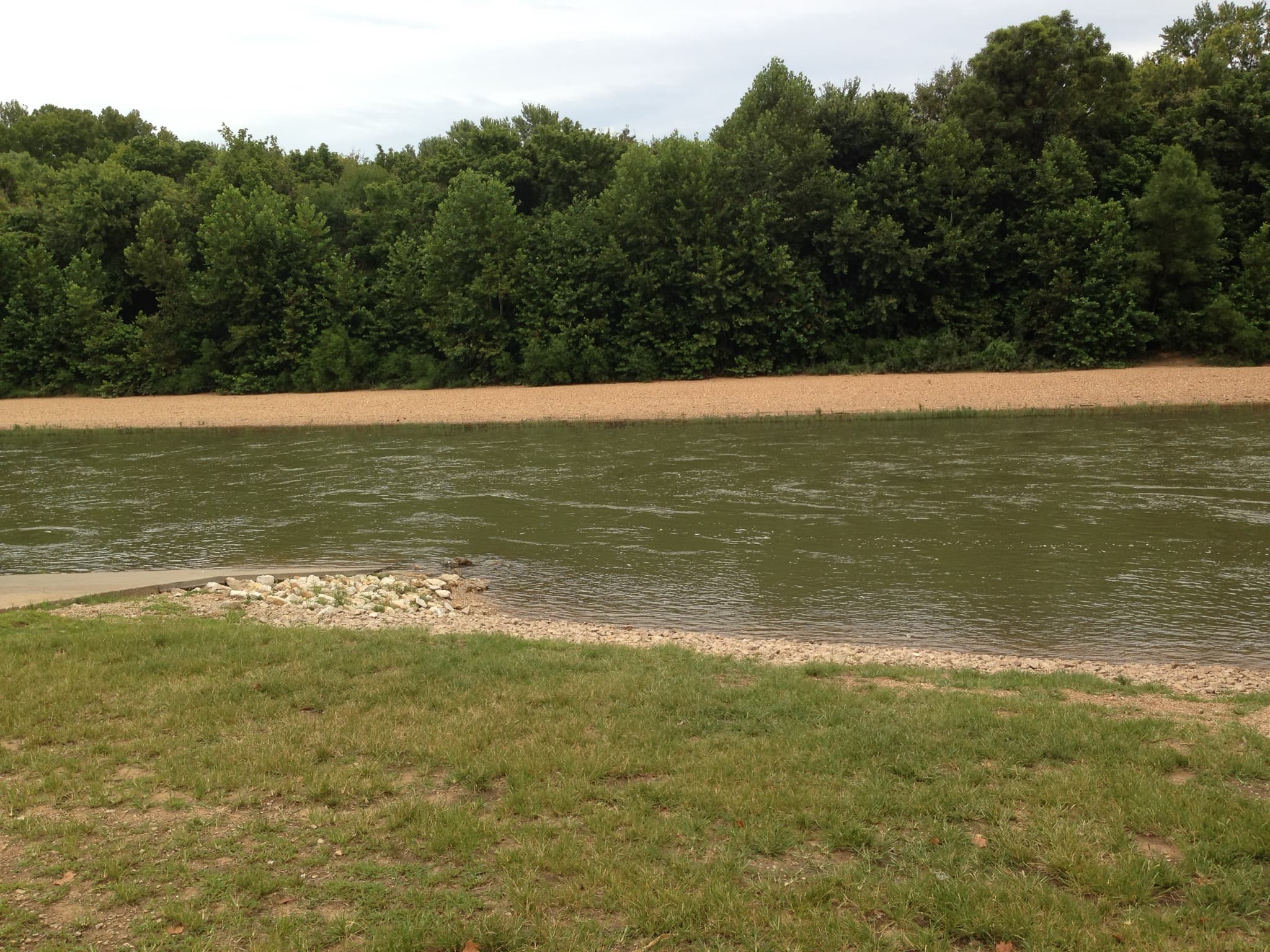 Float trip takeout on the Meramec River